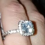 Stunning Silver Princess Cut 2.5 Carat CZ Statement Ring Size 7 Photo 3