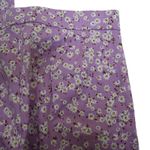 ZARA  Womens M High Waisted Lilac Floral Flare Cropped Pants Photo 7