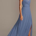 David's Bridal  Steel Blue Bridesmaid Dress Photo 0
