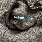 Desigual Long Freya Turtleneck Tunic Sweater Knit Chiffon $122 M Photo 7