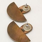 Vintage Unique Modernist Statement Earrings Photo 4
