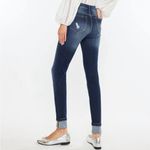 Kancan Chelsea High Rise Super Skinny Jeans Distressed Button Fly Jeans Size 27 Blue Photo 1