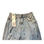 Tinseltown NWT Womens  Y2K Retro Sunflower 90s Embroidered Loose Mom Jeans - Sz 0 Photo 2