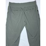 Athleta  Nolita Wide Leg Olive Green Track Pants Athletic Side Stripe Women Sz 24 Photo 7