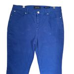 Charter Club Womens Sz 10 Petite Bristol Capri Pants Blue Stretch Denim Zip Fly Photo 1