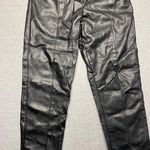 H&M Women's  Black Leather Pants Size 10 Photo 0