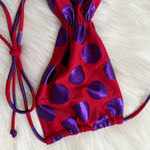 Victoria's Secret Y2K Victoria’s Secret Swim Red and Metallic Purple Polka Dot Bikini Top Medium Photo 3