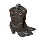 Like New Harley Davidson Black Leather Pointed Toe 3” Heel Women’s Boots 8.5 Photo 2