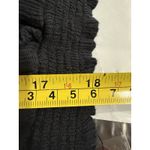 Free People  Serafina Boho Top Size Small Black Embroidered Lace Oversized Blouse Photo 7