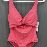 Anne cole  Dream Weaver Twist Front  Melon‎ One Piece Swimsuit women's  Size 6 Photo 0