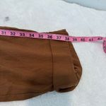 Vince  Belted Linen Blend Utility Capri Pants Womens Sz L Brown Cuffed High Rise Photo 11