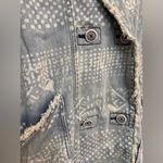 Free People Bleached Chambray Hooded Parka Jacket Oversized Denim Coat Photo 6