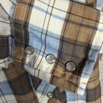 Vintage 70s Western Plaid Shirt Medium Brown Photo 5
