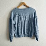 Sweet Wanderer Gray Sweatshirt with Floral Embroidery Photo 3