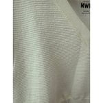 Madewell V-Neck Crop Textured Tee in Lighthouse Cream Size XL Photo 9