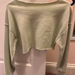 Green cropped crewneck Photo 1