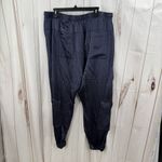 Johnny Was  Women’s XL Blue Satin Cargo Jogger Pants New Photo 2