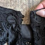 Bardot Isa Crochet Lace Cocktail Sheath Midi Dress French Black Size 8/M Photo 6