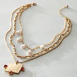 Free People 14K Gold Plated  Layered Necklace Photo 0