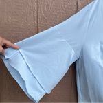 Lane Bryant NEW Womens Shirt Blouse Blue V Neck Tiered Flare Sleeve 14/16 Photo 5