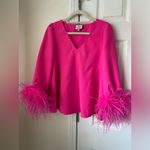 Tuckernuck Hot Pink Feather Easton Blouse size M Size M Photo 1