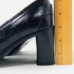 Kenneth Cole  black leather heeled loafers Photo 6