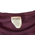 PINK - Victoria's Secret Victorias Secret PINK Logo Long Sleeve Pullover Round Neck Tee Top‎ Burgundy XS Photo 1