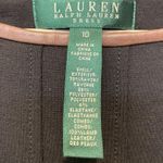 Ralph Lauren  Dress Sleeveless Black Brown Lamb Leather Trim Size 10 Photo 2