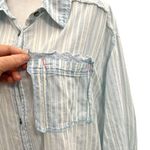 Free People  Western Relaxed Oversized Stripe Button Front Shirt size XS Photo 1