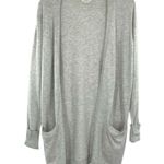 Fat Face Cardigan Sweater Long Open Front Oatmeal Gray Knit Wool Blend Photo 5