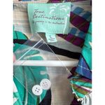 NWT True Destination Womens Sunset Shirt Swim Coverup blue white green large Photo 2