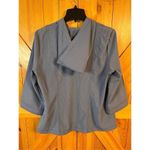 Christopher & Banks  blue checkered zip up hoodie size large (1945)￼ Photo 4