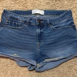 Abercrombie & Fitch Blue Jean Shorts with Cuffed Hem Photo 0
