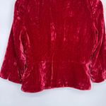Vintage Y2K Intuitions Velvet Cardigan Jacket sz 4 Red Holiday Vamp Whimsigoth Photo 10