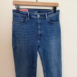 Acne Studios - Peg Jeans Mid Blue Slim Fit Denim Classic Preppy Medium Dark Wash Photo 3