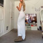 SKIMS cotton rib maxi dress white cream full length Photo 2