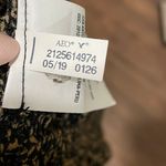 American Eagle Cropped Strapless Elastic Floral Top Black Tan Size Small Photo 7