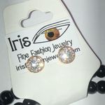 Black Glass Beaded Huge Yellow Pendant Boho Necklace Earrings Set Photo 3