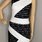 BCBGMAXAZRIA Dalia Black and White Sleeveless Dress with Asymmetrical Hem Size 2 Photo 1