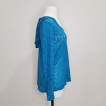 Jockey Person 2 Person Teal Paisley Burnout Hooded Top Sz Medium Green Photo 5