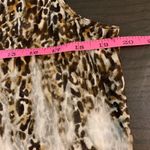 Chico's  1 Sleeveless Leopard Print Button Down Shirt Women Medium Sheer Flowy Photo 5