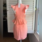 fab'rik Elegant Peach Ruffle Dress Photo 2
