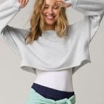 Aerie Offline Light Gray Cropped Crewneck Photo 0