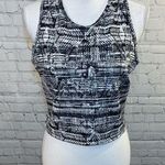 Decree  Tank Top Cropped Black/White Pattern-Large Photo 0