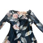 Komarov Grey Floral Print Midi Dress V Photo 9