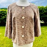 Oscar de la Renta  Linen Blend Embroidered Vintage Blazer Photo 1