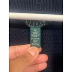 Ralph Lauren Women’s Polo  Western Preppy Long Open Cardigan Navy Beige Medium Photo 3