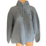PINK - Victoria's Secret VS PINK Blue Small Sherpa Half Zip Pullover Jacket Photo 0
