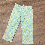 Lilly Pulitzer  Pants White Label- Sky Blue with Yellow Daisies Size 12 Photo 1