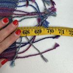 RARE Vtg. Allpaka 100% Alpaca Wool Pastel Rainbow Striped Scarf Made in Bolivia Purple Photo 4